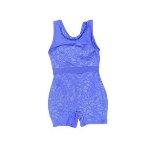 Cat & Jack sparkly purple animal print gymnastics leotard